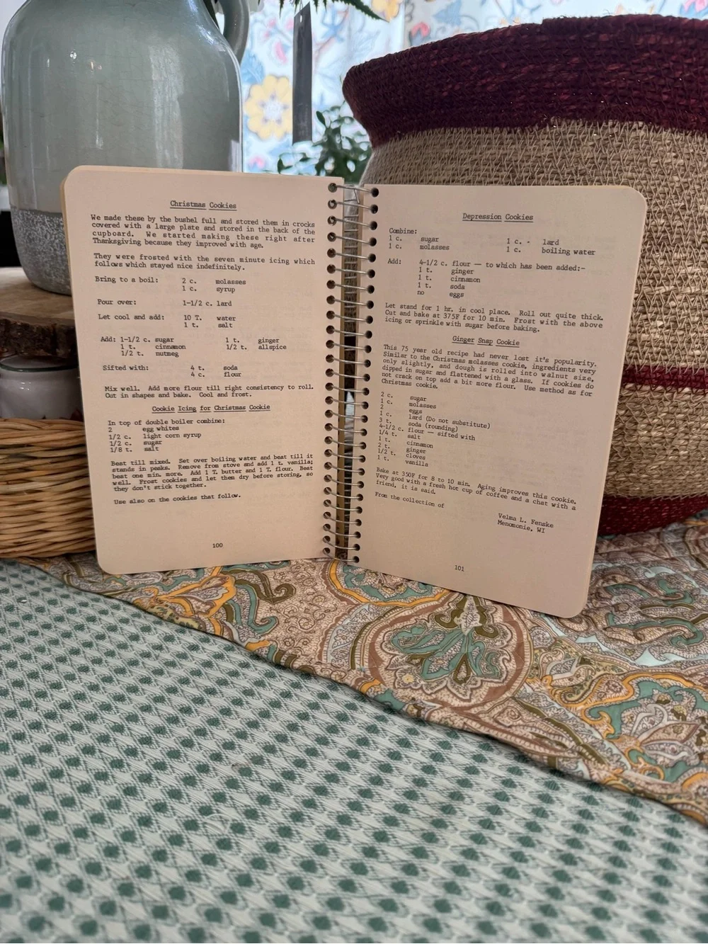 Vintage Cookbook Stories & Recipes of the Great Depression of 1930's LIKE NEW
